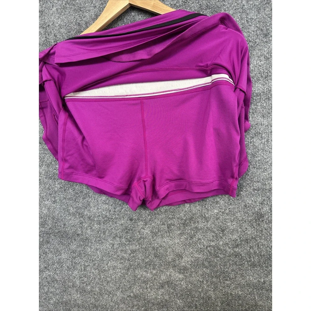 Nike Dri-FIT Women's Tennis Golf Pickleball Skort Sz L Purple Black Trim